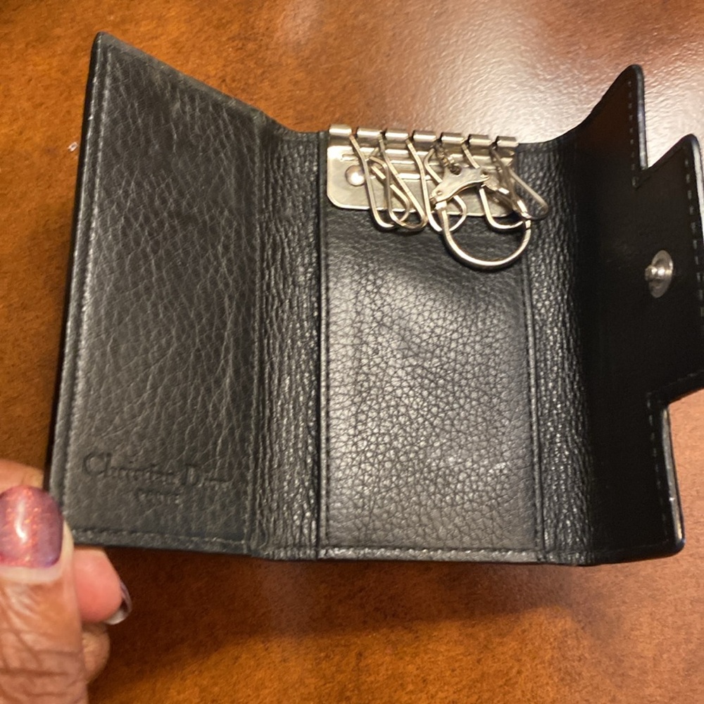 Dior Black Vintage Monogram Clutch and Keyholder EUC - Picture 11 of 16